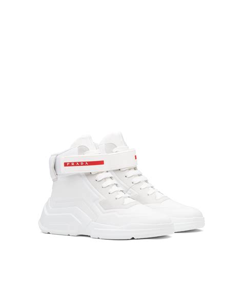 prada hochschaft sneaker|Prada designer high top sneakers.